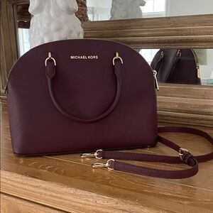 Michael Kors Burgundy Leather Satchel
